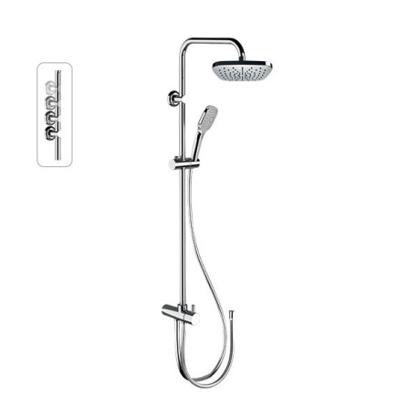 Стойка стационарного душа с гарнитурой Remer RR 330X 8CPAD20NRA