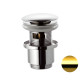 Донный клапан Remer RR905CC2 BG матовое золото click-clack 1,1/4" с переливом.