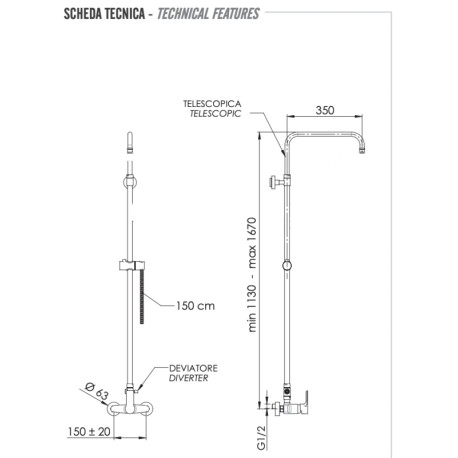 Душевой гарнитур Remer RR EY37 ASSD DO Серия Energy