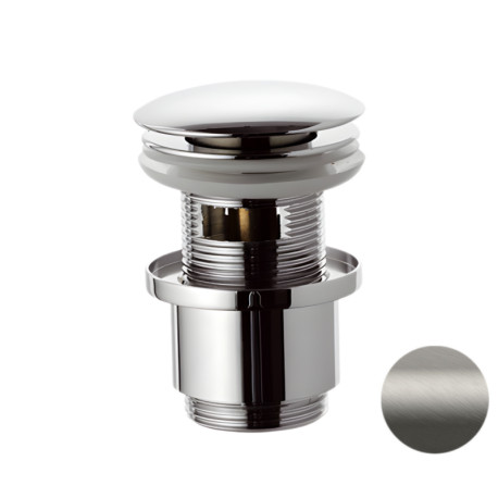 Донный клапан Remer RR905CC2 NPO матовый полированный никель click-clack 1,1/4"