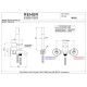 Смеситель для ванны Remer RR MC02 Серия Metrica