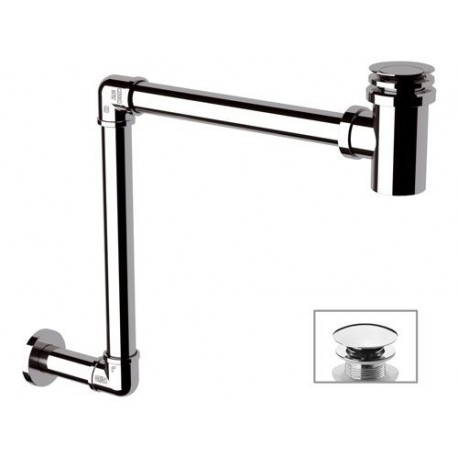 Сифон Remer RR 984 built-in drain  с донным клапаном без перелива и круглой заглушкой.