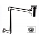 Сифон Remer RR 985S built-in drain с донным клапаном с переливом и квадратной заглушкой.