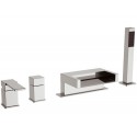Смеситель для ванной Remer RR QC06 каскадный  Серия Qubika Cascata