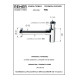 Сифон для умывальника Remer хром.латунь RR 958L DO золото, 1.1/4" отвод 30 см.