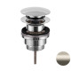Донный клапан Remer RR905CCR XV матовое золото click-clack 1,1/4" с переливом.