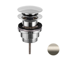 Донный клапан Remer RR905CCR XV матовое золото click-clack 1,1/4" с переливом.