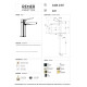 Смеситель для раковины Remer RR SL12 BG Серия Slash