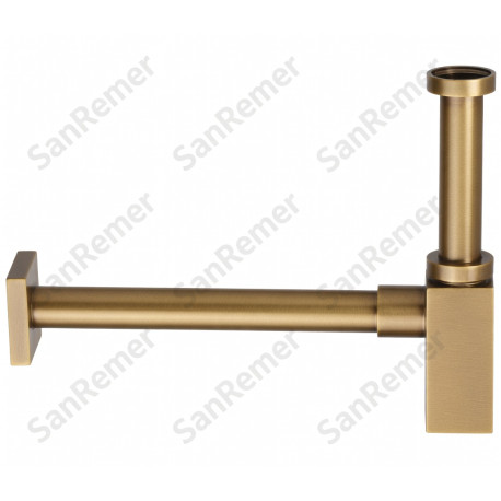 Сифон бутылочный Remer 1.1/4" RR 960 VO бронза, из хромир.латуни серия  SQ