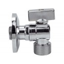 Кран угловой шаровой Remer 1/2"- 3/4" RR261NR с обратным клапаном