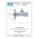 Кран угловой Remer 1/2"- 3/8" RR117