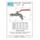 Кран водоразборный Remer 1/2" с переходником для шланга RR198