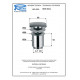 Донный клапан Remer RR905SCC2 DO золото click-clack 1,1/4" с переливом, короткий стакан